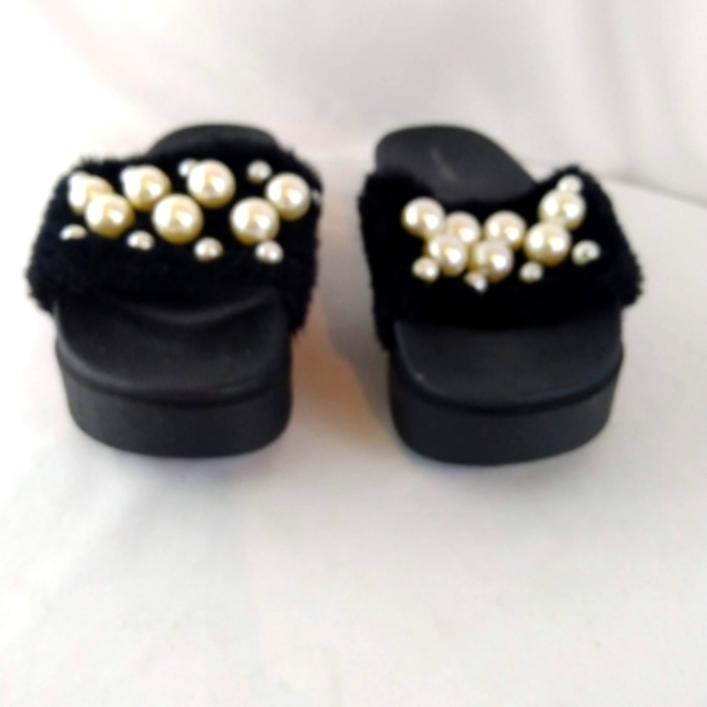 Henry Ferrera Collection Black/White Pearl Sandal